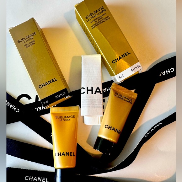 Chanel Lumiere skin care brightening sample and eye cream Sublimage - Picture 1 of 5